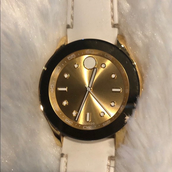 Movado Gold Watch with Smooth Silicone Band - Picture 4 of 4